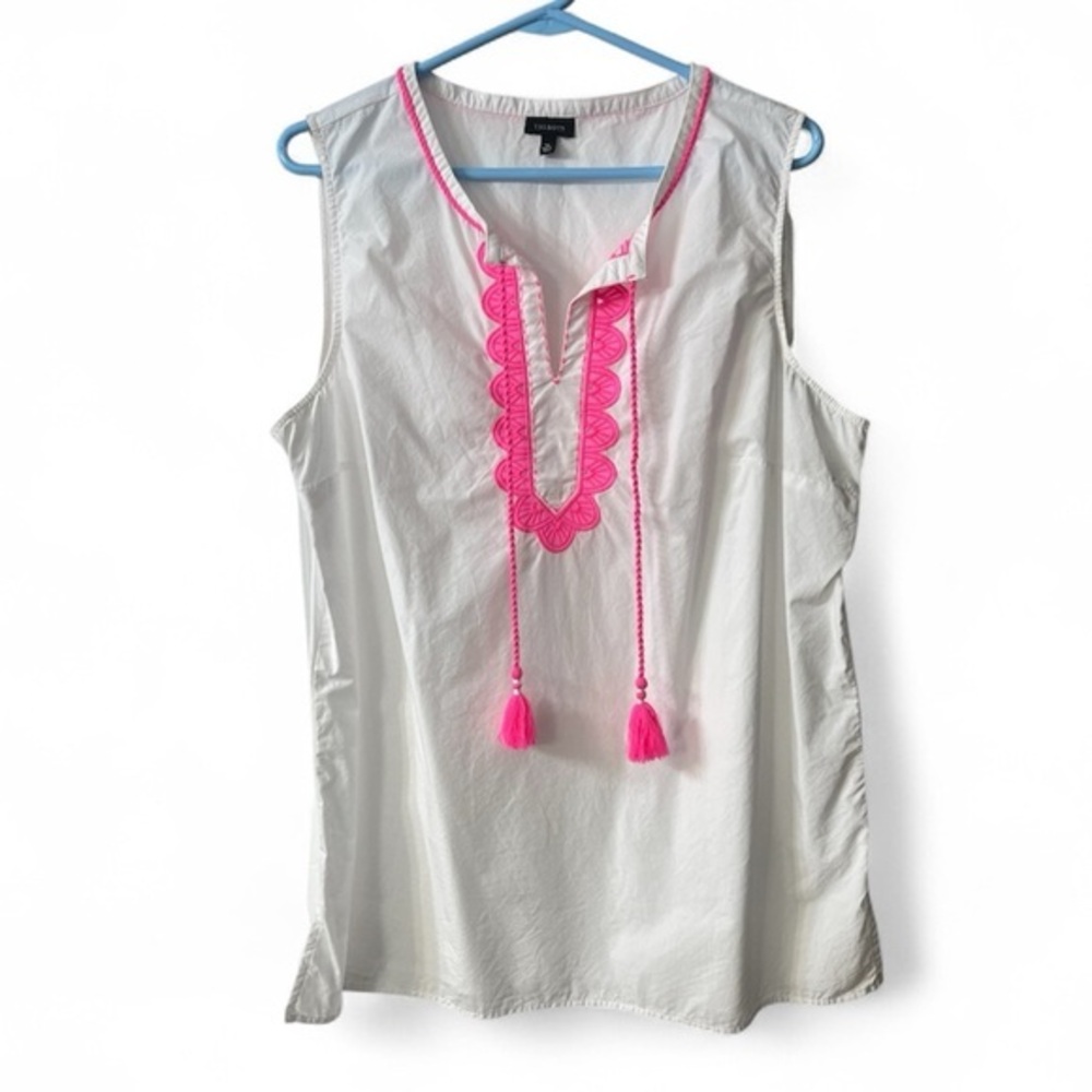 Talbots Tunic with Embroidered Details size XL
